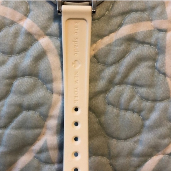 kate spade park row pink blue white tropical silicone watch nwt - Picture 7 of 8